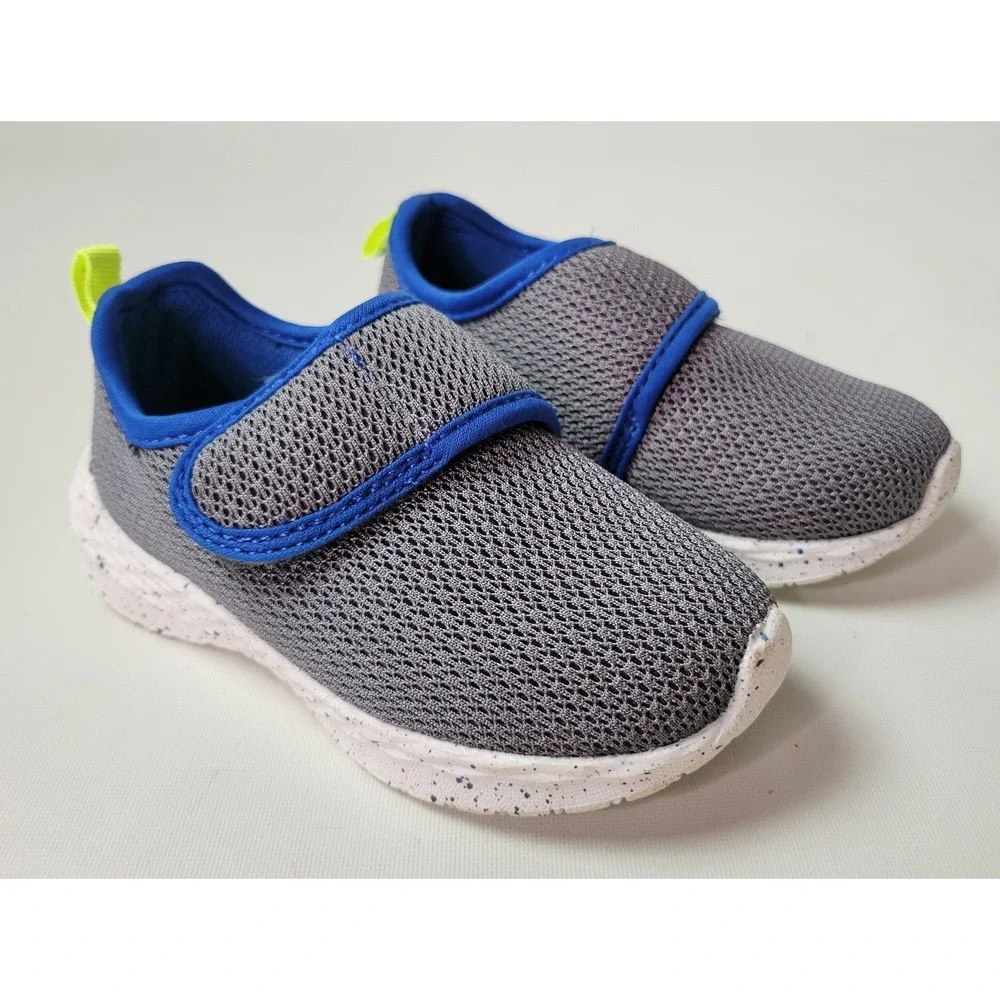 Carter's Lorena Kids Grey Blue Mesh Hook and Loop Sneakers Size‎ 8M CF22B06H